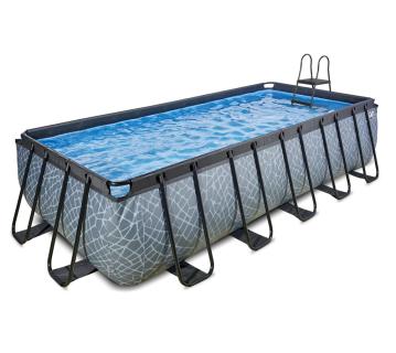 Exit Stahlrahmen Aufstellpool | Grau | 540x250x122cm 