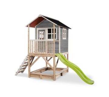 Exit Holz Spielhaus Loft 500 | Grau | 255x328x255 cm 