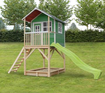 Exit Holz Spielhaus Loft 700 | Grün | 391x190x269 cm 