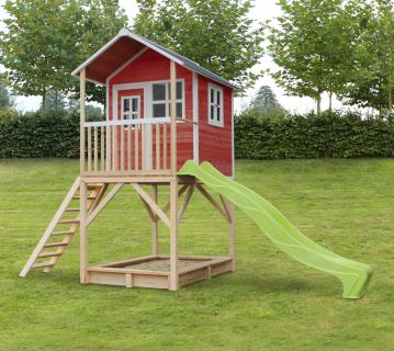 Exit Holz Spielhaus Loft 700 | Rot | 391x190x269 cm 