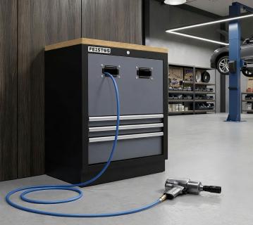 FEISTOS Apollo Hydra | Werkstattschrank für 2 Schlauch- und Kabeltrommeln 