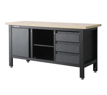 FEISTOS Werkstatteinrichtung | Werkbank Heros 1 | inkl. Lochwand | Anthrazit/Schwarz | 169x60x87 cm 