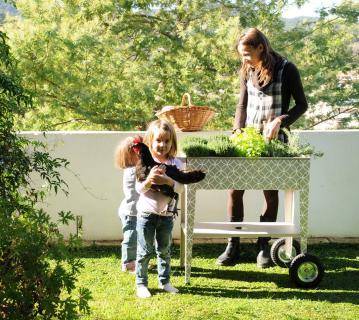 B-WARE Herstera Garden Metall Hochbeet Barcelona | Taupe | 85x50x80 cm 