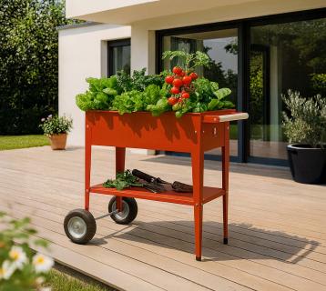 Herstera Garden Metall Hochbeet Barcelona | Rostrot | 85x50x80 cm 