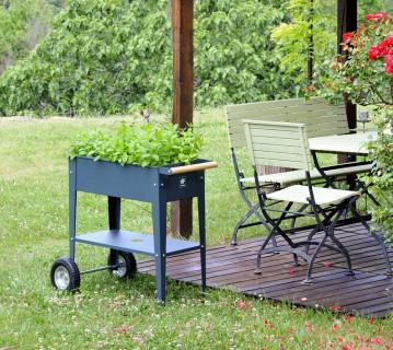 B-WARE Herstera Garden Metall Hochbeet Barcelona | Anthrazit | 85x50x80 cm 