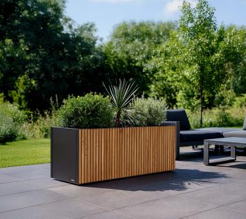 Herstera Garden Deco Planter L | rechteckiger Pflanzkübel Outdoor  