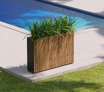 B-WARE Herstera Garden Deco Planter Divider | rechteckiger Pflanzkübel hoch Outdoor  