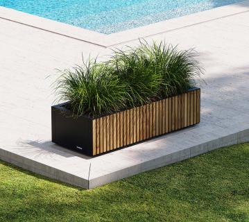 Herstera Garden Deco Planter Xic M | rechteckiger Pflanzkübel Outdoor 
