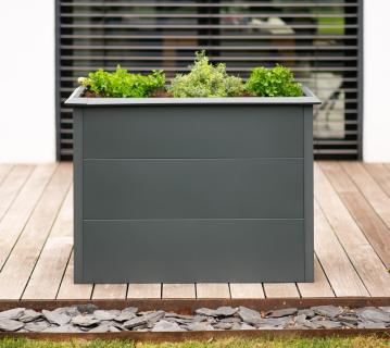 Westmann Metall Hochbeet Primus M | Inkl. Schneckenschutz | Anthrazit | 100x50x77 cm 