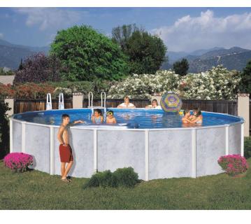 Interline Summer Stahlwandpool Diana Set 1 | Blau | 490x490x132 cm 