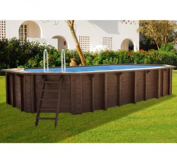 Interline Summer Holz Schwimmbad Bali | Braun | 640x400x136 cm 