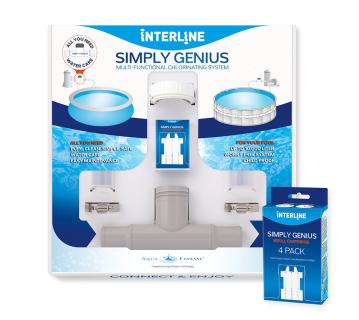 Interline Simply Genius Chlor Set | Pool Reinigungsset mit Chlortabletten | 4er Refill       