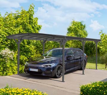 Westmann Aluminium Runddach Carport Stockholm | Anthrazit | 576x300x220 cm 
