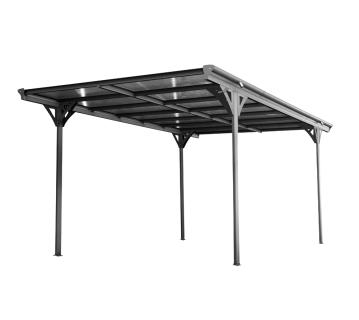 B-WARE Westmann Aluminium Flachdach Carport Helsinki | Anthrazit | 503x305x232 cm 