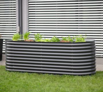 B-WARE Westmann Grow Faster M | Metall Hochbeet aus Wellblech | Anthrazit 