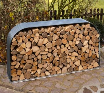 Westmann Stahl Kaminholzregal Hajo | Anthrazit | 212x46x111 cm 