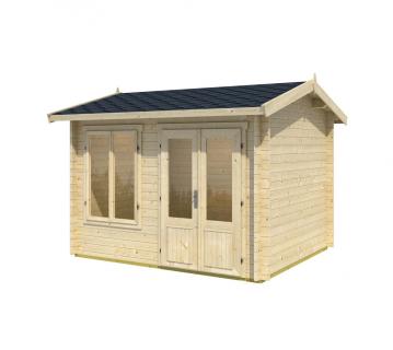 Lasita Maja Holz Gartenhaus Alex | Lichtgrau | 340 cm Lichtgrau