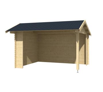 Lasita Maja Holz Gartenhaus Kirian 300 | 300x420x274 cm | Natur