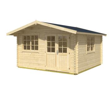 Lasita Maja Holz Gartenhaus Norderney 3 | 480x445x257 cm | Natur