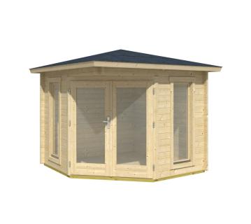 Lasita Maja Holz Gartenhaus Oban 40 | 300x282x241 cm | Natur