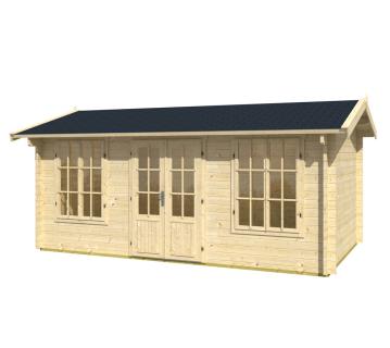 Lasita Maja Holz Gartenhaus Pembrockshire 53 | 480x280 cm | Lichtgrau