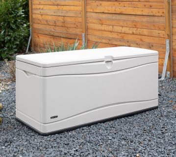 Lifetime Kunststoff Gartenbox 495 L | Auflagenbox & Gartentruhe | Lichtgrau | 61x152x67 cm 