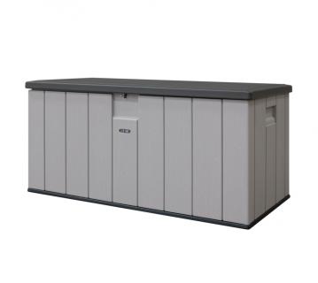 B-WARE Lifetime Kunststoff Gartenbox 570 Liter | Auflagenbox &  Gartentruhe | Lichtgrau | 72x151x70 cm 