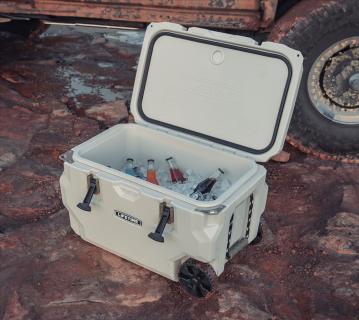 Lifetime Kunststoff Kühlbox Premium 61,5 L | passive Kühlbox | Beige | 72x45x44 cm 