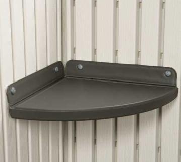 Lifetime Eckregal | Zubehör für Kunststoff Gerätehaus | 2er Set | Grau | 