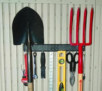 Lifetime Werkzeugleiste für Kunststoff Gerätehaus 2er Set | Anthrazit | 41 cm 