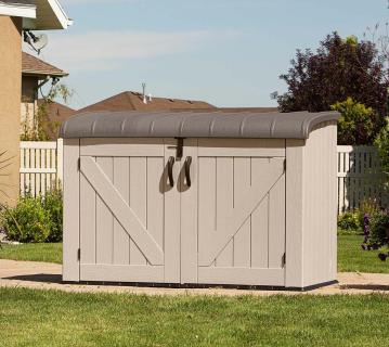 Lifetime Gerry | Gartenschrank aus Kunststoff | Natur | 2x1 m 