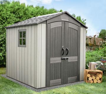 Lifetime Kunststoff Gerätehaus Stella | Grau | 213x213x228 cm 