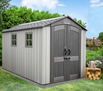 Lifetime Kunststoff Gerätehaus Terra | Grau | 354x207x228 cm 