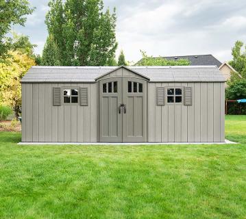 Lifetime Kunststoff Gerätehaus Neptun | Dunkelgrau | 243x610x241 cm  