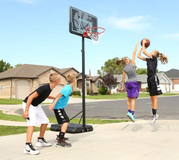 Lifetime Stahl Basketballkorb Texas | Schwarz/Blau | 112x304 cm 