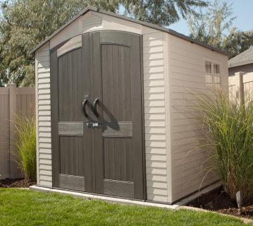 Lifetime Kunststoff Gerätehaus Fox | Lichtgrau | 213x215x227 cm 