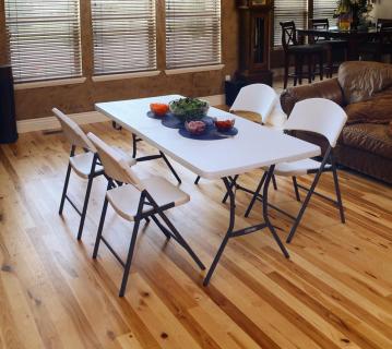 B-WARE Lifetime Kunststoff Klapptisch, 182x76x74 cm 