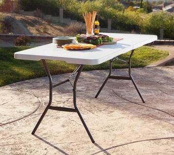 B-WARE Lifetime Kunststoff Klapptisch Camping | Weiß | 183x76x74 cm 