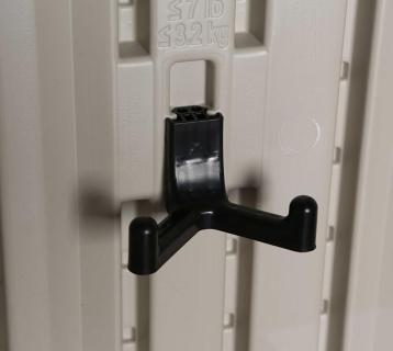 Lifetime Wandhaken für Kunststoff Gerätehaus 6er Set | Schwarz | 10x10 cm 