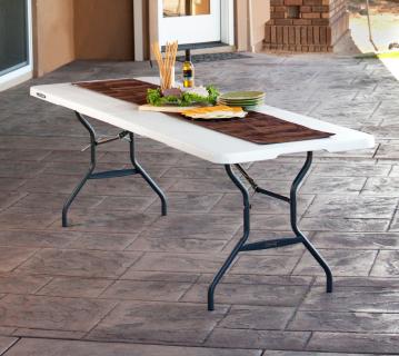 Lifetime Kunststoff Klapptisch | Weiß | 76x244x74 cm 