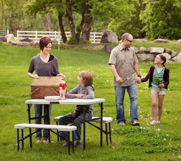 Lifetime Partytisch Bistrotisch Klapptisch | Weiß | 107x61x72 cm 