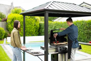 B-WARE Sojag Dakota 68 | Aluminium Grillpavillon mit Seitenablagen | 2x2,5 m 