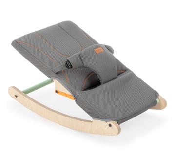 MamaToyz Babywippe Wavy | Grau | 64x36x33 cm 