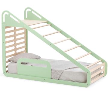 MamaToyz Holz Kinderbett Sleepy | Montessori Bett | Grün | 210x100x150 cm 