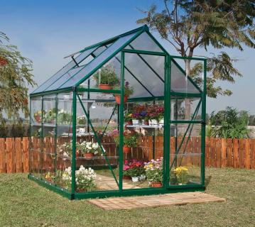 Palram - Canopia Aluminium Gewächshaus Hybrid 66 | Grün | 186x185x208 cm 
