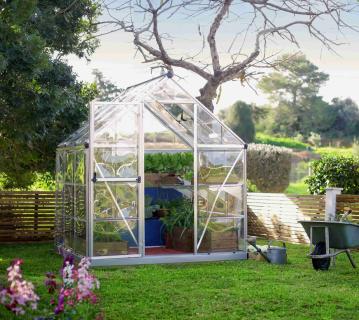 Palram - Canopia Aluminium Gewächshaus Harmony 66 | Silber | 185x185x208 cm 