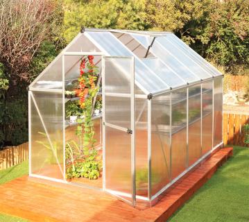 Palram - Canopia Aluminium Gewächshaus Mythos 610 | Silber | 306x185x208 cm 