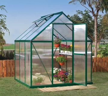 Palram - Canopia Aluminium Gewächshaus Mythos 66 | Grün | 186x185x208 cm 