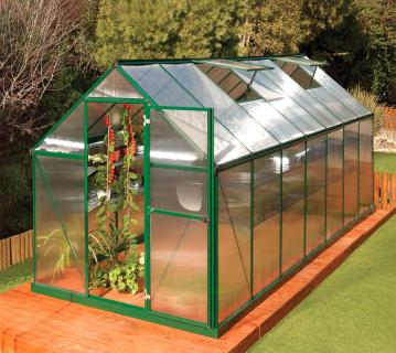 Palram - Canopia Aluminium Gewächshaus Mythos 614 | Grün | 426x185x208 cm 