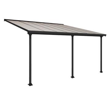 Palram - Canopia Aluminium Terrassenüberdachung Feria | Anthrazit | 387x425x305 cm 
